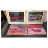 4 Chevy IROC Camaro 3rd Gen Framed Pictures