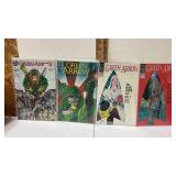 4 Green arrow comic books  3 in plastic sleeves