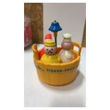 Fisher price weeble wobble  wobble 3 men in a tub