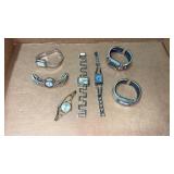 Ladies silver and gold tone wrist watches