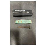 Utility Knife, Folding Pocket Knife, & Square