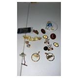 Gold tone railroad pins and more
