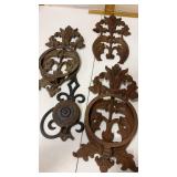 Cast iron flower pot holders wall hangings