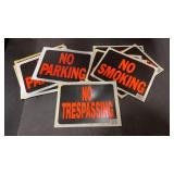 No Smoking (5),  Parking (5), & Trespassing (1)
