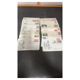 83 1st Day Issue Stamped Envelopes.  Some show