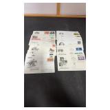 68 1st Day Issue Stamped Envelopes.  Some show