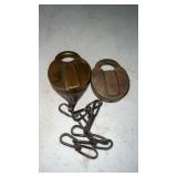 2 Vintage Railroad Padlocks, No Keys
