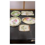 RS Germany floral porcelain decorative plates
