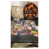 Dart Board, 90s Marvel cards, Metal Signs, & More