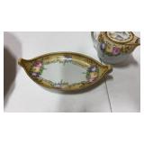 Porcelain floral dishes