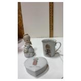 1 precious moment figurine/ music box . Coffee