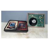 8 Ball Case w/ 2 Decks Playing Cards