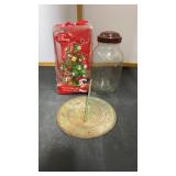 Disney Christmas Tree, Glass Jar, & Cast Iron Art