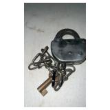 Pennsylvania Central Railroad Padlock & Key