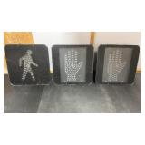 1 Walking & 2 No Walking Signs untested approx