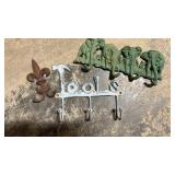 3 Cast Wall Hang Coat Hangers