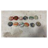 12 Vintage Railroad Union 1940s & 1950s Pins