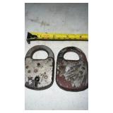 2 Vintage Railroad Padlocks, No Keys