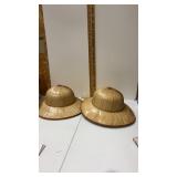 2 Woven straw safari hat