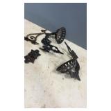 2 Metal Wall Sconces & Brackets