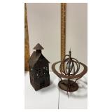 2 metal yard art