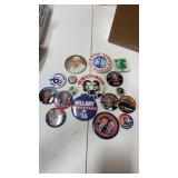 Political pinback buttons