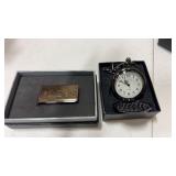 Pocket watch and #1 Dad money clip