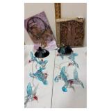 Solar hummingbird winch chimes , dream catcher