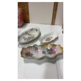 Rs Prussia oblong porcelain floral dish , and