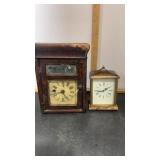 2 Vintage Desk Clocks, Both have issued, 1 is