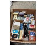 Box of playing cards. Some sealed in pkg