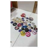 Political pinback buttons