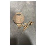 Vintage 1952 EOG Brass Railroad Lock.  No Key.