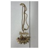 Gold tone grandma necklace