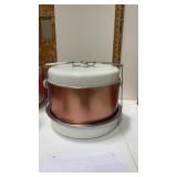 Vintage  tin metal cake And pie carrier  mid