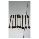 Bronze  immortal Herb spoons  set of 8