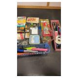 Misc. Group of Office Goods in Basket.  Pens,