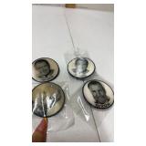 4 Hologram pinback buttons