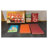 Misc. Group of Games & Books. Uno, Probe,