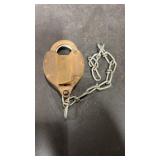Antique Hansl Mfg. Co. Brass Railroad Lock.