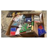 Box of Railroad & Misc Playing Card Decks, Box is