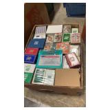 Box of Railroad Playing Card Decks & more, Box is