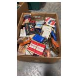 Box of Playing Card Decks, Some Unopened, Box is