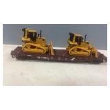 Conrail HO Flatcar & 2 Bulldozers