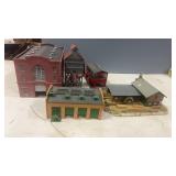 HO Scale Railroad Buildings Set, Grain, Saw Mill,