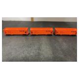 3 HO Scale Orange CSX 70 Ton Ballast Hoppers