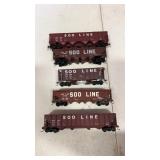Lot of 5 AHM HO Scale coal hopper cars