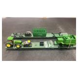 2 John Deere HO Flatcars w/ Combine, Tractor,