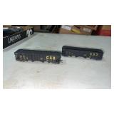 2 HO CSX Hopper Model Train Cars