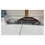 HO scale peterbilt semi truck and flat bed